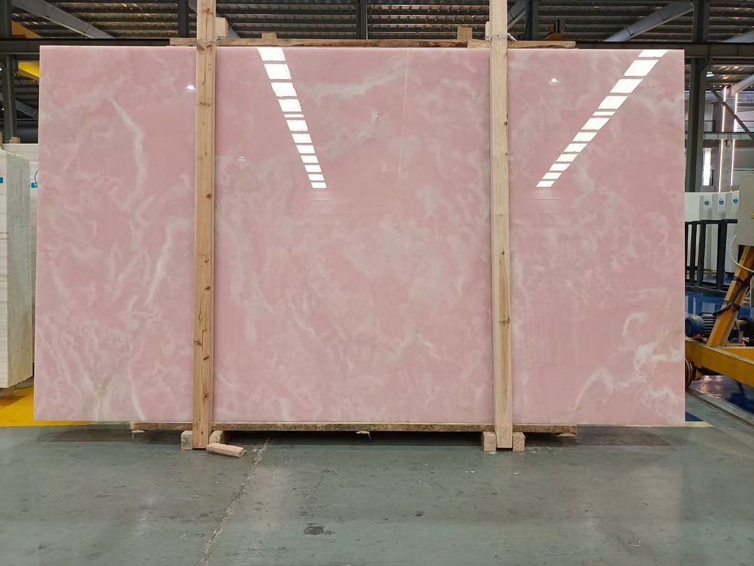 pink onyx slab 