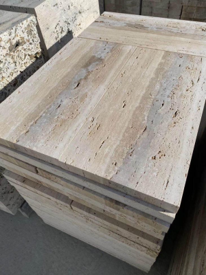 שיש טרוורטין מכסף לקישוט רצפה וקיר