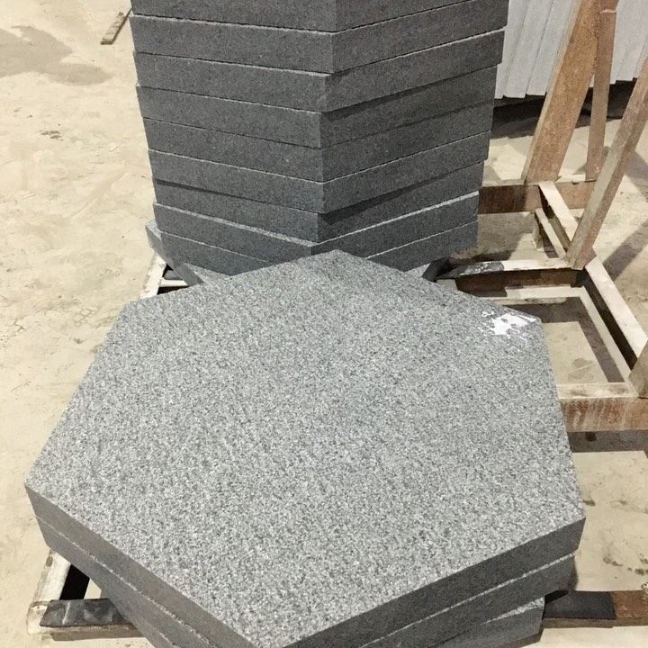 Dark grey granite paving stone