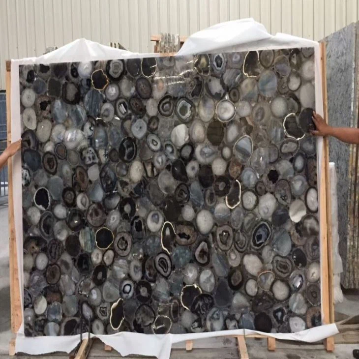 Grey Color Semi Precious Stone