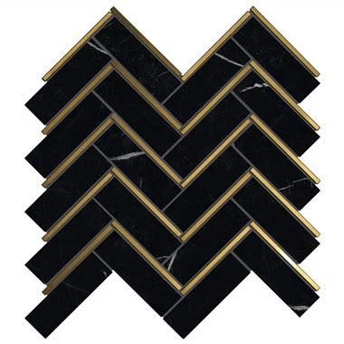 Natural Bianco 1" X 3" אריחי קיר פסיפס שברון