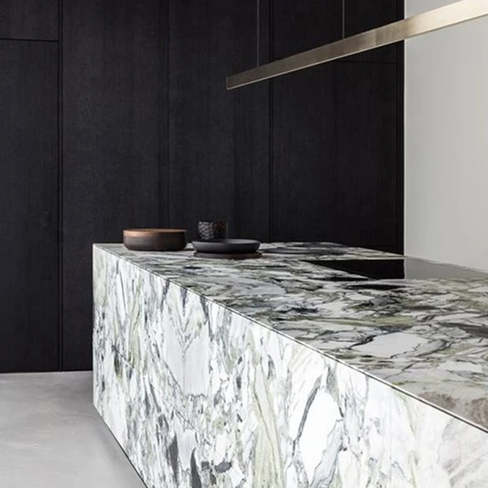 Green Marble Bathroom Vanity and Island Top Natural Ice Jade Marble Countertops